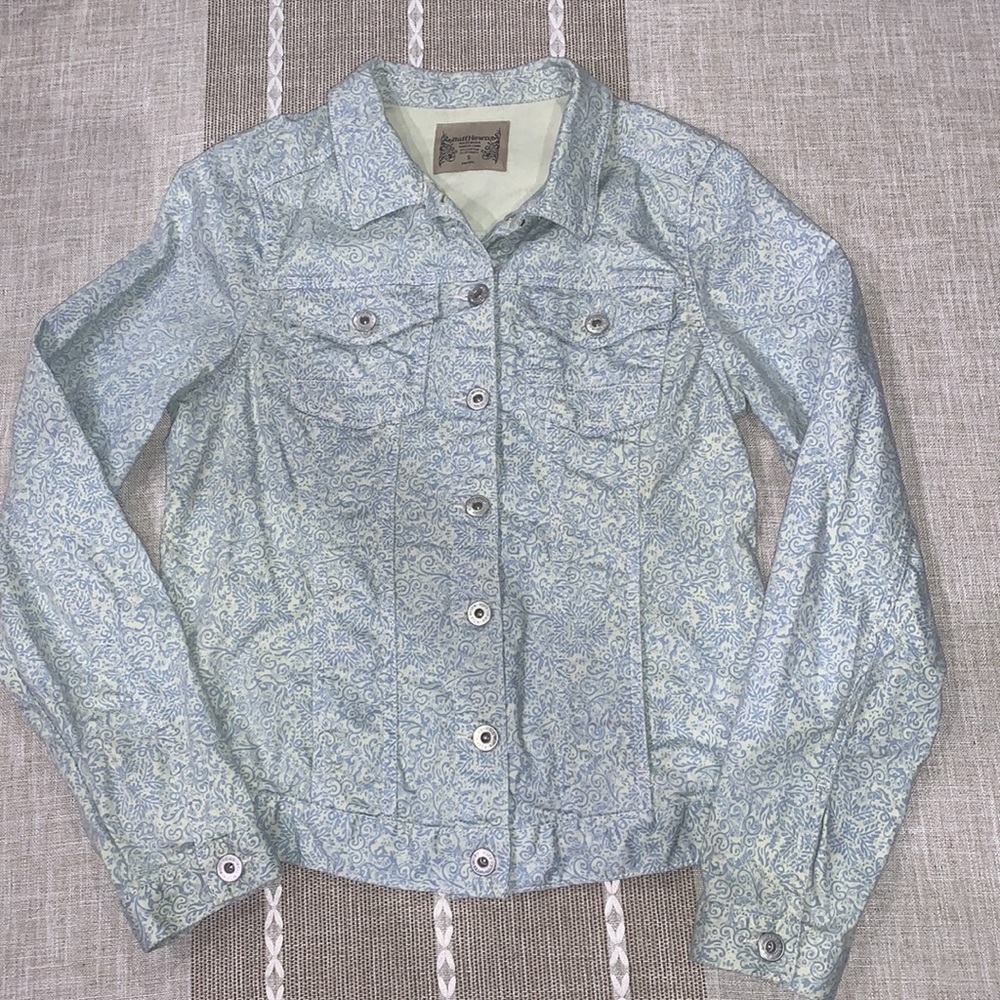 Ruff Hewn baby blue and cream button-down jacket sz. S.  EUC